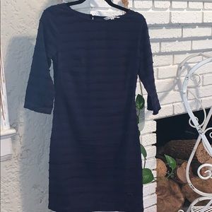 Trina Turk Navy Ruffle Dress